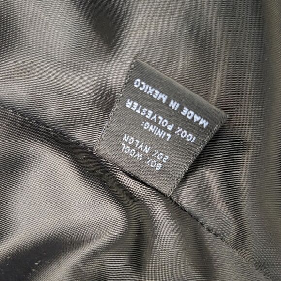 Kenneth Cole Reaction Double Breasted Peacoat Women's 4 Black Luxury Wool Blend - Picture 6 of 9